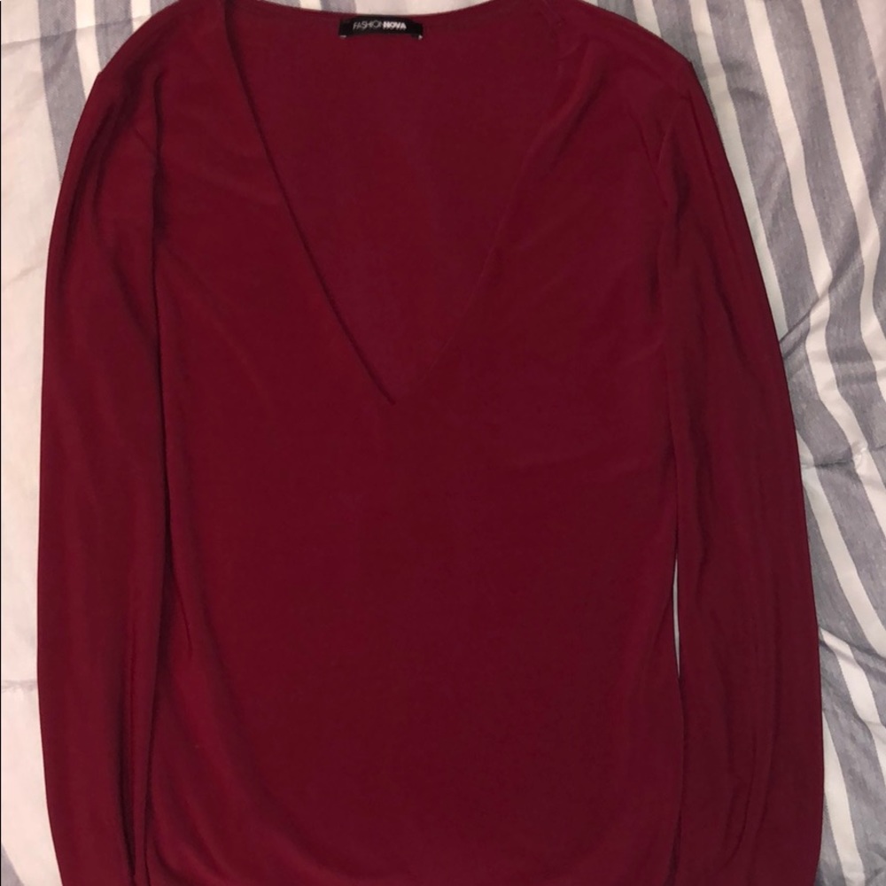 Deep-V Long Sleeve Bodysuit